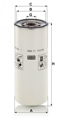 Фильтр топливный WDK11102/28 WDK1110228 MANN FILTER