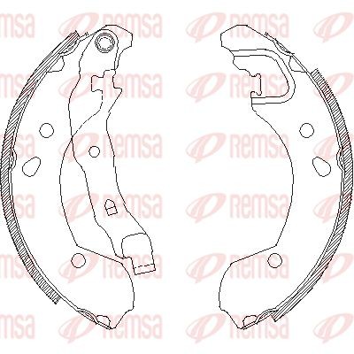 4168.00 693SBS !колодки барабанные\ Nissan Micra K12 1.2-1.5DCi 03> 416800 REMSA
