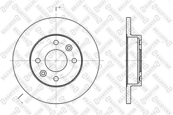 диск тормозной передний!\ Renault Clio/R19/R21 1.2-1.9D 86> 6020-3908-SX STELLOX