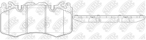 Колодки тормозные LAND ROVER Discovery (09-),Range Rover (09-) передние (4шт.) N PN0567 NIBK