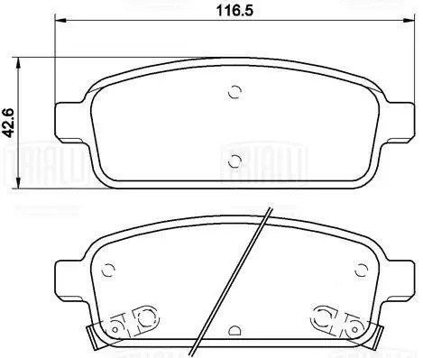 Колодки торм. для а/м Opel Astra J (10-)/Mokka (13-) диск. зад. (керам.) (PF 057 PF0572CR TRIALLI