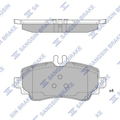 Колодки передние MERCEDES A W168 SP1744 SP1744 SANGSIN