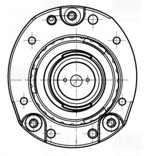 Опора амортизатора Peugeot 206 (98-) (перед. прав.) (с подшип.) (SA 2051) SA 2051 TRIALLI