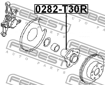 Ступица задняя без подшипника NISSAN X-TRAIL T30 2000-2006 0282-T30R 0282-T30R FEBEST