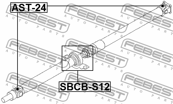 Подшипник подвесной SUBARU IMPREZA (GE/GH) G12 2007-2011 SBCB-S12 SBCB-S12 FEBEST