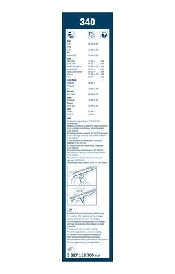 Щетка стеклоочистителя ВАЗ-2101-2107 340мм комплект BOSCH 3 397 118 700 BOSCH