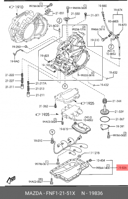 Поддон MAZDA 3 (06-) АКПП OE FNF12151X MAZDA