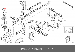 ручка рычага переключения передач!\Iveco EuroTech/Trakker 4762861 IVECO