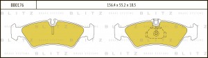 Колодки тормозные дисковые задние MERCEDES Sprinter 95-VW LT 28-35 96- BB0176 BB0176 BLITZ