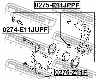 Поршень передн суппорта NISSAN TIIDA C11 2005-2012 0276-Z11F 0276-Z11F FEBEST