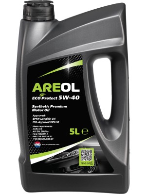 AREOL ECO Protect 5W40 (5L) масло моторное! синтACEA C3, API SN/CF, VW 505.00/50 5W40AR062 AREOL