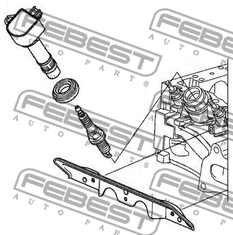 Кольцо уплотнительное HONDA Accord (08-) свечного колодца FEBEST HCP-002 FEBEST