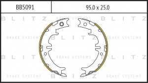 Колодки тормозные барабанные LEXUS GS/IS/LS/SC 93- BB5091 BB5091 BLITZ