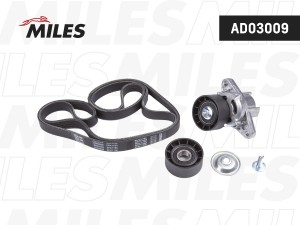 Комплект ремня приводного RENAULT LOGAN/SANDERO 1.4/1.6 +A/C AD03009 AD03009 MILES