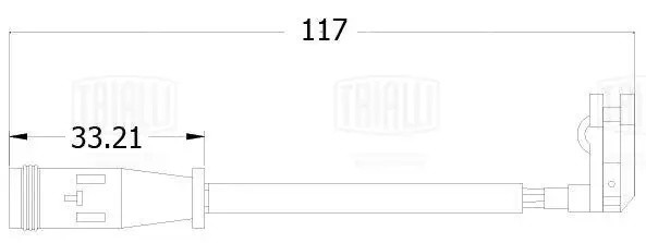 Датчик износа передних тормозных колодок L=117 PFS 1504 TRIALLI