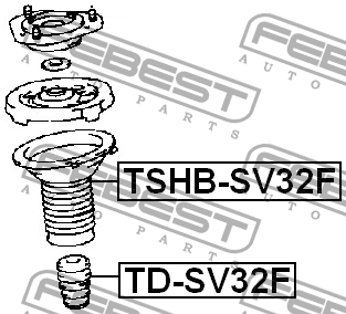 Пыльник амортизатора TSHB-SV32F TSHB-SV32F FEBEST