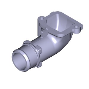 Патрубок ЯМЗ-5344 подводящий насоса водяного АВТОДИЗЕЛЬ 5344.1303208 YAMZ