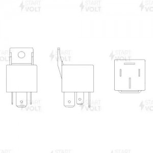 Реле защ. старт. 24V 30A 4 конт. для а/м КАМАЗ/МАЗ (с кроншт.) (SCR 0159) SCR 0159 START VOLT
