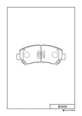 Замена на D1312H Колодки тормозные D1312 D1312 MK KASHIYAMA