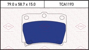 Колодки тормозные дисковые задние MITSUBISHI Pajero Sport 98- TCA1193 TCA1193 TATSUMI