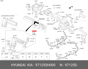 Выключатель HYUNDAI HD65,72,78 отопителя салона OE 971255H000 HYUNDAI KIA
