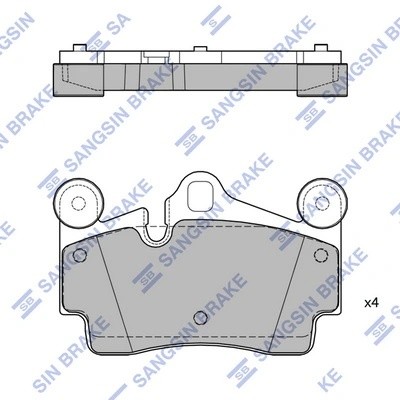 Колодки тормозные VOLKSWAGEN TOUAREG 03/PORSCHE CAYENNE 03 задние SP2198 SP2198 SANGSIN