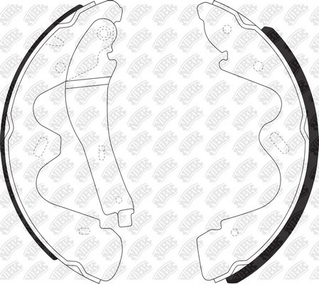Колодки тормозные NISSAN Terrano 2 задние барабанные (4шт.) NIBK FN22001 NIBK