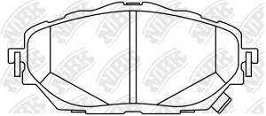 Колодки тормозные TOYOTA C-HR (16-) передние (4шт.) NIBK PN1858 NIBK