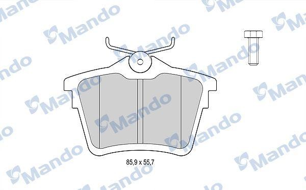 Колодки тормозные PEUGEOT 407,407SW,607 (9D,9U) (00-) (1.6/3.0) задние (4шт.) MA MBF015204 MANDO