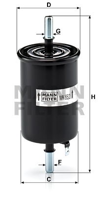 DAEWOO MATIZ (2001>) WK 55/2 MANN FILTER