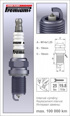 Свеча зажигания IRIDIUM Premium + P28 DR15BYIR3 (1972) P28 BRISK