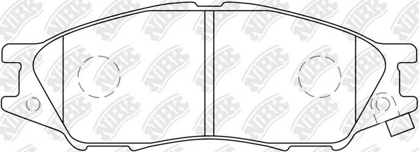 Колодки тормозные дисковые NISSAN SENTRA 2002 PN2435 PN2435 NIBK