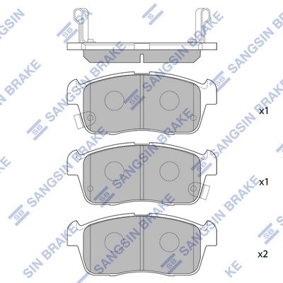 Колодки тормозные дисковые передние SUZUKI SWIFT (SEVERE DUTY) SP1549SD SP1549SD SANGSIN