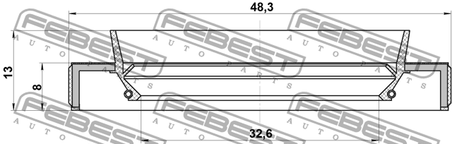 TOYOTA 95HBY-34480813R FEBEST