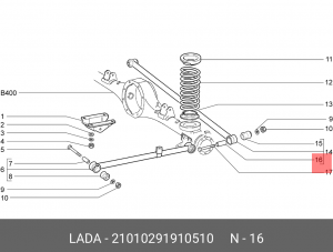 Втулка ВАЗ-2101-2107 штанги поперечной распорная АвтоВАЗ 21010-2919105-10 LADA VAZ