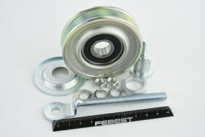 Ролик натяжной ремня конд с крепл MITSUBISHI PAJERO/MONTERO SPORT 96-06 0487-P15 0487-P15W FEBEST