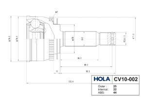 ШРУС наружный CV10-002 HOLA