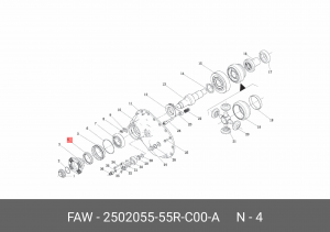 Сальник подшипника вала хвостовика J6 3250 6х6 (2502055-55R-C00) 2502055-55R-C00-A FAW