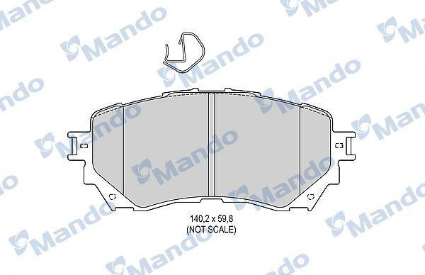Колодки тормозные MAZDA 6 (12-) передние (4шт.) MANDO MBF015646 MANDO