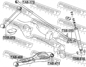 Сайлентблок задн попер тяги TAB-373 TAB-373 FEBEST