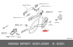 замок двери задней левой!\ Nissan 82501-JG000 NISSAN