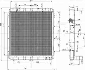 Радиатор КАМАЗ-4308 алюминиевый LUZAR LRC0708B LUZAR