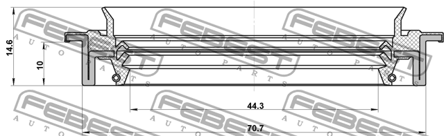 Сальник привода FORD EXPLORER TUB 2011- 95JDS-46701015C 95JDS-46701015C FEBEST