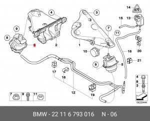 опора двигателя правая!\ BMW E70 22 11 6 793 016 BMW