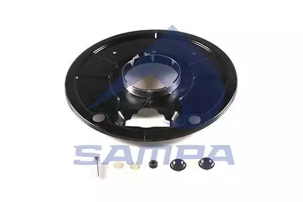 Щиток SAF барабана тормозного пылезащитный (на сторону, 367x180мм) SAMPA 075576 SAMPA