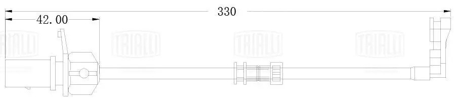 Датчик износа колодок Audi A6 (11-) перед. L=330 (PFS 0211) PFS 0211 TRIALLI