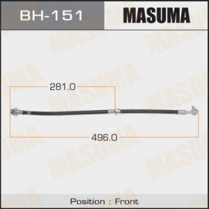 шланг торм. пер.!\ Nissan Almera 1.5/1.8/2.2D 00> L=487 BH-151 MASUMA
