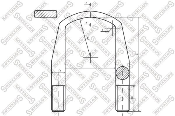 стремянка!82xM22x1.5x223-П\ DAF F95 8464212SX STELLOX