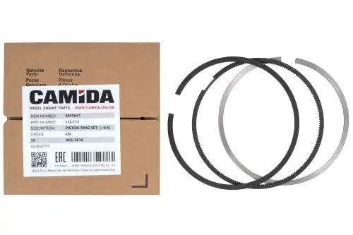 Кольца поршневые ремонт. (+0,5) КАМАЗ дв. Cummins ISBe 4955641, 4931044 (к-т) 112111 CAMIDA