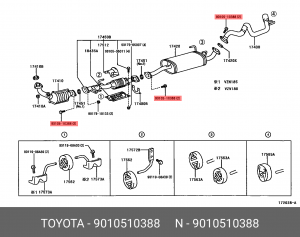 TOYOTA/ HONDA M10X35X1,25 90105-10388 TOYOTA